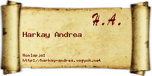 Harkay Andrea névjegykártya