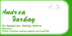 andrea harkay business card